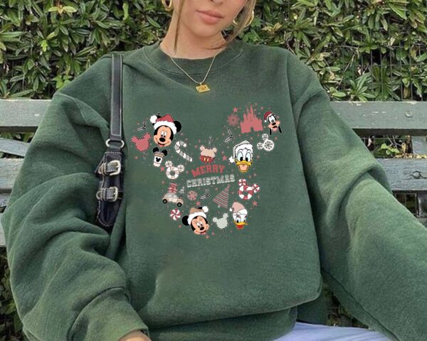 Disney Sweatshirt Merry Christmas 2024 Mickey & Friends