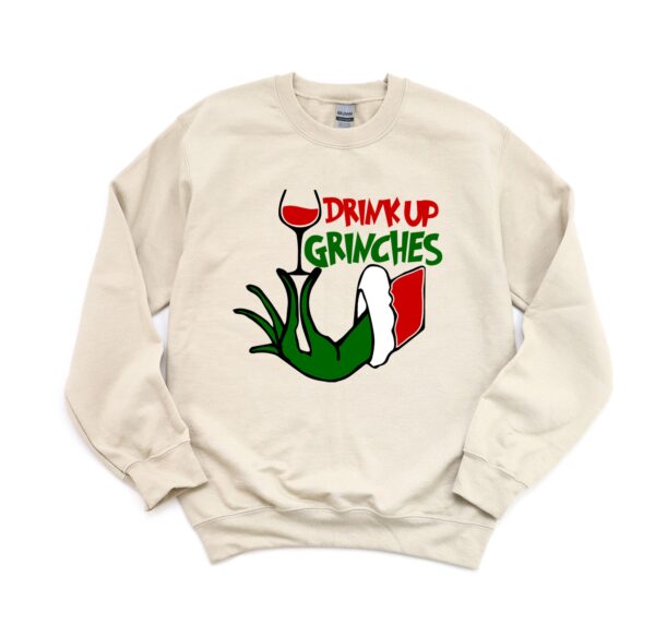 Drink Up Grinches Shirt Sweatshirt Hoodie Christmas Champagne