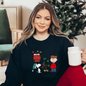 Together Decor Christmas Charlie Brown And Snoopy Hoodie Sweatshirt Tee