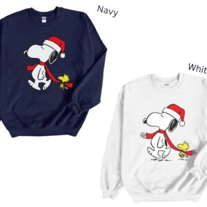 Walking Together Snoopy Dog Christmas Sweatshirt