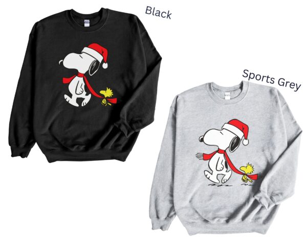 Walking Together Snoopy Dog Christmas Sweatshirt