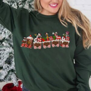 Disney Sweatshirt Christmas Train for Mickey and Friends