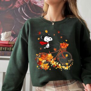 Autumn Maple Leaves Snoopy Dog Sweatshirt