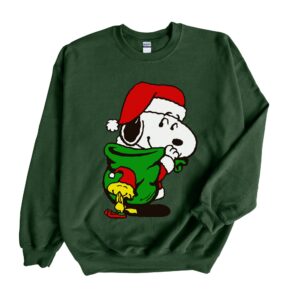 Gifts from Santa Snoopy Christmas Hoodie Sweatshirt Tee