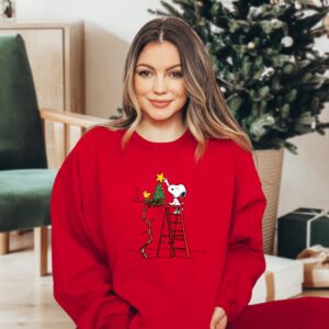 Let's Decor Tree Christmas with Snoopy Christmas Sweatshirt