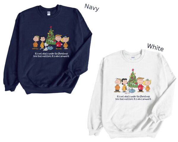 Who’s Around Tree Christmas With Charlie Brown Sweatshirt