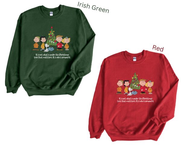 Who’s Around Tree Christmas With Charlie Brown Sweatshirt