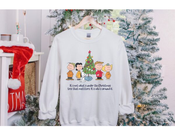 Who’s Around Tree Christmas With Charlie Brown Sweatshirt