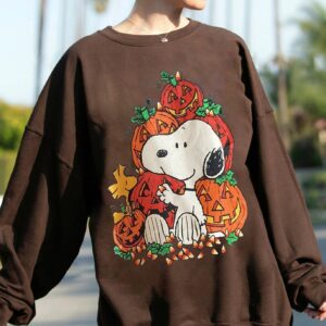 Vintage Pumpkin Snoopy Halloween Thanksgiving Sweatshirt