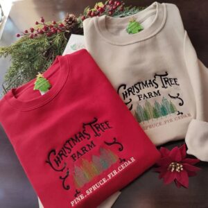 Christmas Tree Farm Embroidered Sweatshirt