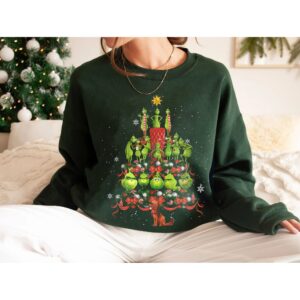 Happy Holiday Grinch Christmas Tree Sweatshirt