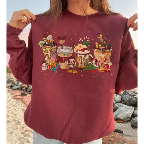 Disney Christmas Mickey Mouse Coffee Latte Sweatshirt