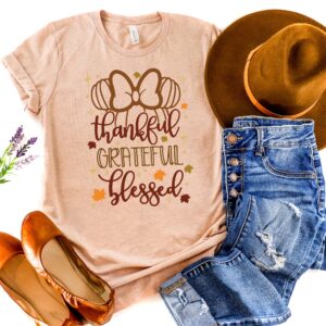 Mickey Mouse Thanksgiving Shirt Thankful Grateful Blessed Sweatshirt