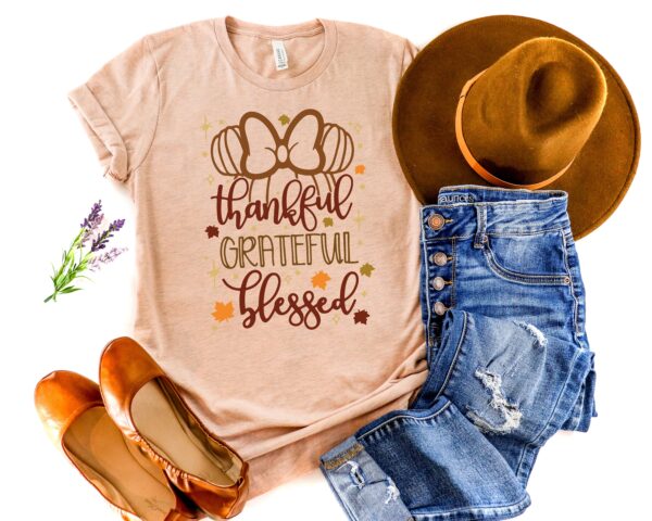 Mickey Mouse Thanksgiving Shirt Thankful Grateful Blessed Sweatshirt