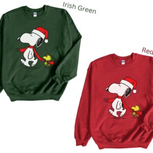 Walking Together Snoopy Dog Christmas Sweatshirt