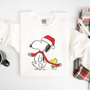 Walking Together Snoopy Dog Christmas Sweatshirt