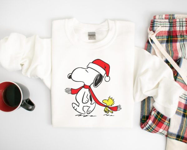 Walking Together Snoopy Dog Christmas Sweatshirt