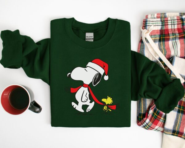 Walking Together Snoopy Dog Christmas Sweatshirt