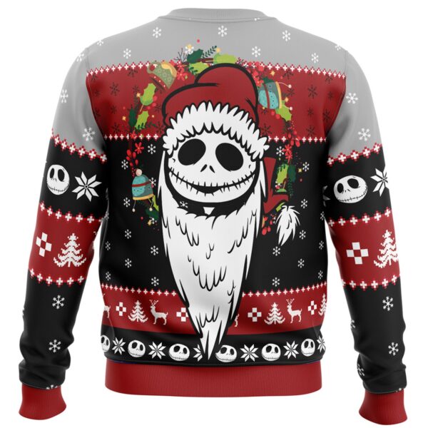 Nightmare Before Christmas Ugly Sweater Skellington Santa