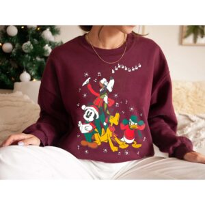 Mickey Mouse and Friends Singing Christmas Sweatshirt