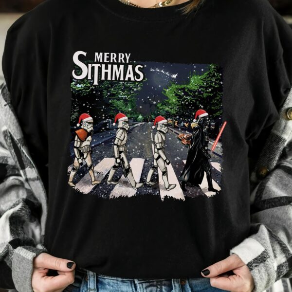 Darth Vader Stormtrooper Merry Sithmas Abbey Road Walking Sweatshirt