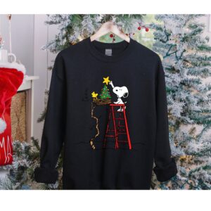 Let's Decor Tree Christmas with Snoopy Christmas Sweatshirt