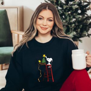 Let's Decor Tree Christmas with Snoopy Christmas Sweatshirt