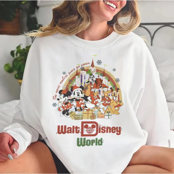 The Most Magical Place Walt Disney World Mickey Mouse Christmas Sweatshirt