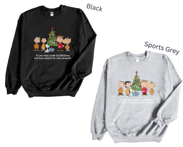 Who’s Around Tree Christmas With Charlie Brown Sweatshirt