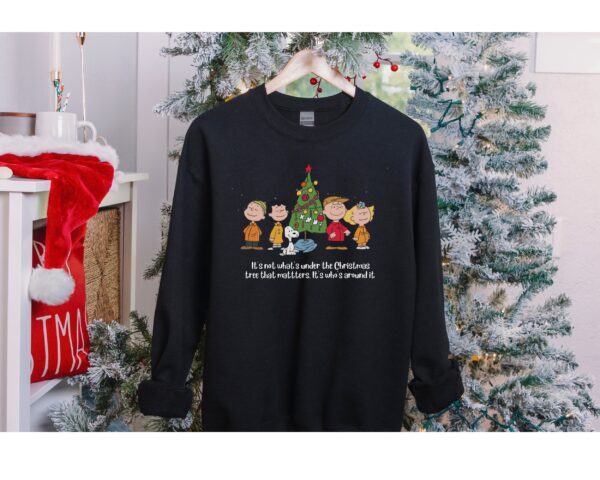 Who’s Around Tree Christmas With Charlie Brown Sweatshirt