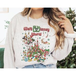 Vintage Walt Disney World Mickey Mouse Christmas Sweatshirt