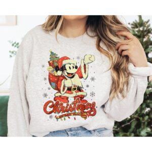 Vintage Disney Santa Mickey Mouse Christmas Sweatshirt