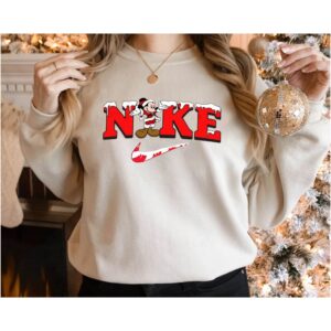 Vintage Nike Matching Santa Mickey Christmas Snow Sweatshirt