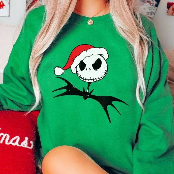 Nightmare Before Christmas Santa Jack Skellington Big Face Sweatshirt