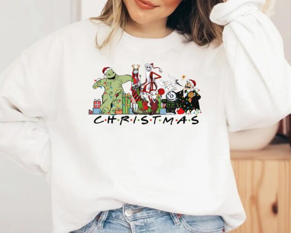 Nightmare Before Christmas Characters Squad Merry Xmas Sweatshirt