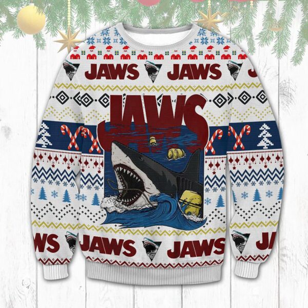 Jaws Thriller Movies Ugly Christmas Sweater