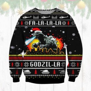 King Of Monster Godzilla Fa-La-La-La-La Ugly Christmas Sweater