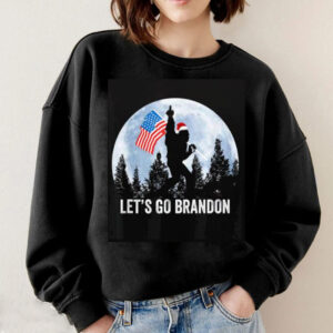 Lets Go Brandon Christmas Bigfoot America Flag Sweatshirt