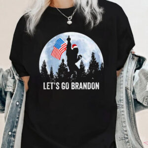 Lets Go Brandon Christmas Bigfoot America Flag Sweatshirt