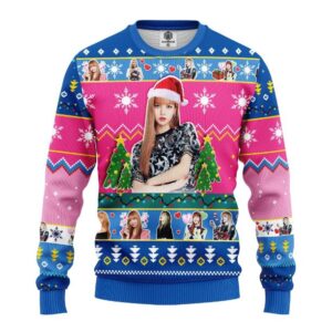 Lisa Black Pink Band Merry Xmas Ugly Christmas Sweater