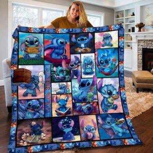 Love Stitch Characters Quilt Blanket