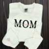 Mama Embroidered Sweatshirt Dog Mom Collar & Custom Cuff