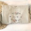 Mama Embroidered Sweatshirt Blue Floral Custom Baby Name