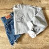 Mama Embroidered Sweatshirt Blue Floral Custom Baby Name