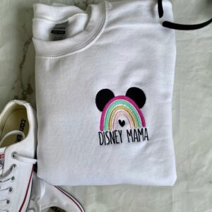 Mama Embroidered Sweatshirt Matching Mickey Disney Mama