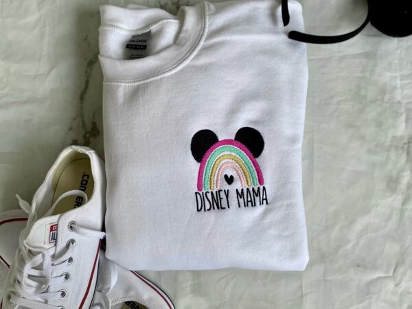 Mama Embroidered Sweatshirt Matching Mickey Disney