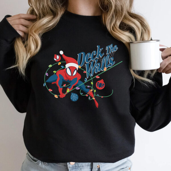 Marvel Spiderman Deck The Walls Holiday Christmas Sweatshirt