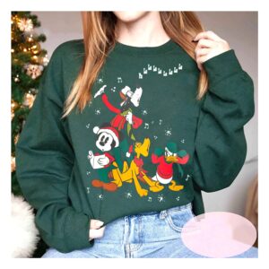 Mickey Mouse and Friends Singing Christmas Sweatshirt