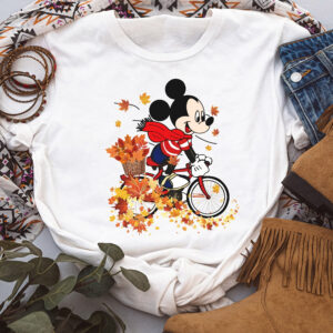 Mickey Mouse Thanksgiving Shirt Mickey Mouse With Autumn Maple Leaves Shirt