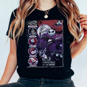 Nightmare Before Christmas Characters Comic Cover Shirt